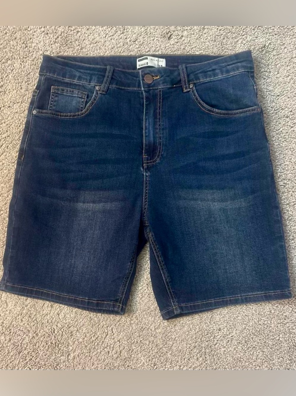 NWOT Men's Dark Blue Denim Shorts Size 31 - Picture 2 of 4